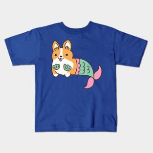 corgi mermaid Kids T-Shirt